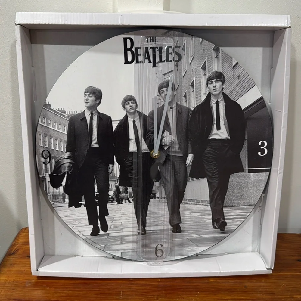 NEW The Beatles Black & White Wall Clock